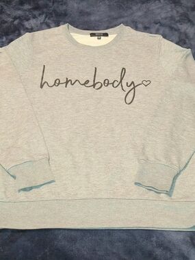 Womems Homebody Crewneck Sweatshirt - Light Gray Size Small